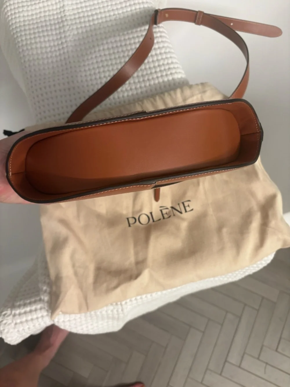 Polène Nodde Hobo Bag Cognac Leather – Excellent Condition + Dust Bag